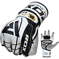 RDX Guantes MMA para Artes Marciales Entrenamiento- Cuero Kickboxing Guantillas- Bueno para Sparring- Grappling- Muay…
